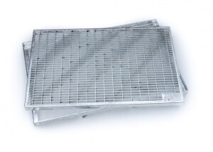 Eingangsrost inklusive Rahmen | 1010x1010 mm | 30x2 mm | 30x10 mm | Stahl feuerverzinkt