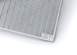 Eingangsrost inklusive Rahmen | 1010x3013 mm | 30x2 mm | 30x10 mm | Stahl feuerverzinkt