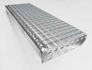ÖNORM-Stufe | 700x240 mm | 25x2 mm | 30x30 mm | R11 | Stahl feuerverzinkt
