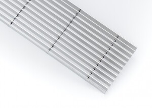 K60-Längsstabrost LSB-EP | 1000x190 mm | Edelstahl V2A | elektropoliert