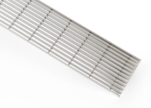 K60-Längsstabrost LSB-V2A | 1000x300 mm | Edelstahl V2A | gebeizt