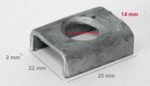 Oberteil für MW 31x9 mm (wird über 2 Füllstäbe gespannt) verz.