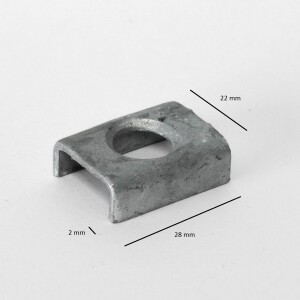 Oberteil für MW 31x9 mm (wird über 2 Füllstäbe gespannt)