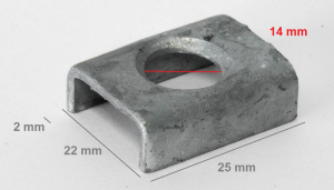 Oberteil für MW 31x9 mm (wird über 2 Füllstäbe gespannt)