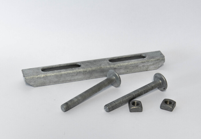 Gitterrost-Doppel-Befestigung | 30x10 mm | Stahl feuerverzinkt