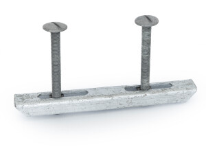 Gitterrost-Doppel-Befestigung | 30x10 mm | Stahl feuerverzinkt