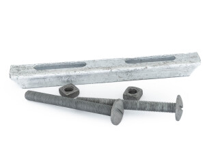 Gitterrost-Doppel-Befestigung | 30x10 mm | Stahl feuerverzinkt