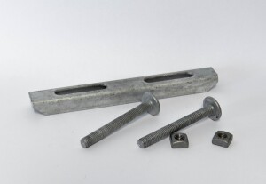 Gitterrost-Doppel-Befestigung | 30x10 mm | Stahl feuerverzinkt