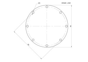 GFK Stellfuß für Höhenverstellung 230 - 315 mm