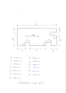 Outlet- P- Rost / 1205 x 555 mm / TS 30 x 3 mm / MW 31 x 9 mm / verzinkt