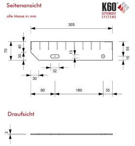 P-Stufe /1000x305 / 40x2 / 30x10