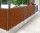 Cortenstahl Sichtschutz Zaun Solid | Zaunelement blickdicht & modern |  967x2000 mm | Gartenzaun mit Pfosten zum Aufdübeln