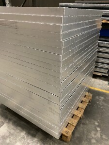 Gitterrost aus Aluminium / 1000 x 1000 mm / TS 40 x 3 mm...