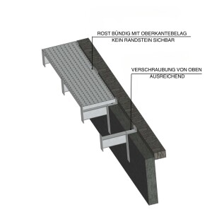 Winkelkonsole für Rinnenroste Typ 3 für Rostbreite 300 mm