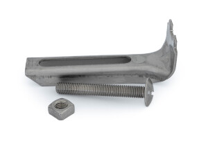 Gitterrost-Befestigung | 30x10 mm | mit Flachkopfschraube | Edelstahl V2A