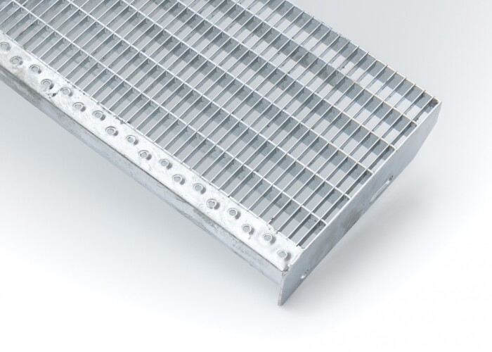 Gitterroststufe | 1000x270 mm | 40x2 mm | 30x10 mm | Stahl feuerverzinkt