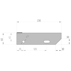 Gitterroststufe | 800x230 mm | 30x2 mm | 30x30 mm | Stahl...