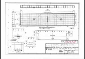Outlet- P- Rost / 227 x 1000 mm / TS 40 x 2 mm / MW 33 x 11 mm / verzinkt