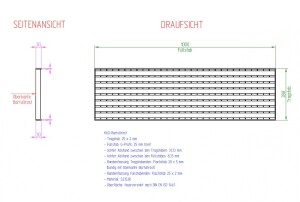 Outlet Barfussrost / 288 x 1000 mm / verzinkt