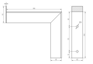 Winkelkonsole für Rinnenroste Typ 1 für Rostbreite 300 mm