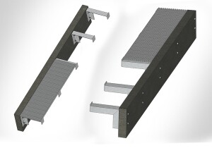 Winkelkonsole für Rinnenroste Typ 1 für Rostbreite 300 mm