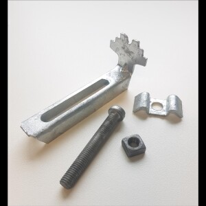 Gitterrost-Befestigung | 20x20 mm | Stahl feuerverzinkt