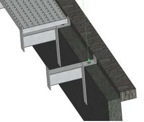 Winkelkonsole für Rinnenroste Typ 3 für Rostbreite 185 mm