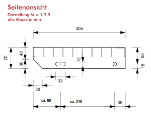 Normstufe 1000 x 305 mm