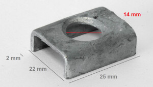 Oberteil für MW 31x9 mm (wird über 2 Füllstäbe gespannt)
