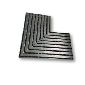 K60-Barfußrost | 288x1000 mm | 30x2 mm | Eckerechts | Stahl feuerverzinkt