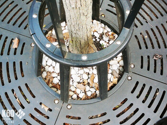 K60-MAMMUT-Baumrost | Durchmesser: 2500 mm | Radial | RAL 9005 pulverbeschichtet