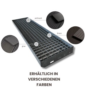 K60-Designstufe Anna | 308x800 mm | Stahl feuerverzinkt