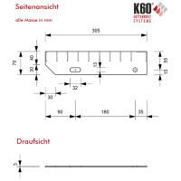 Schweißpress Treppenstufen 900 x 305 mm / 34 x 38