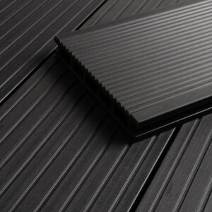 K60-Designstufe Anna | 308x800 mm | PVC-Belag anthrazit | Stahl feuerverzinkt