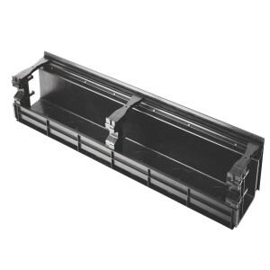 Entwässerungsrinne CANYON 3.0  aus recyceltem Kunststoff, Komplettset Rost + 3x Konsolen | Länge 1000 mm, Breite 207 mm, Höhe 250 mm Barfußrost