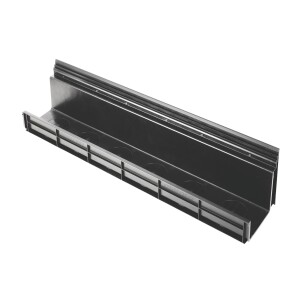 Entwässerungsrinne CANYON 3.0  aus recyceltem Kunststoff, Komplettset Rost + 3x Konsolen | Länge 1000 mm, Breite 207 mm, Höhe 250 mm Barfußrost