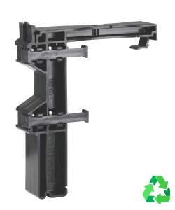 Entwässerungsrinne CANYON 3.0 perforiert aus recyceltem Kunststoff, Komplettset Rost + 3x Konsolen | Länge 1000 mm, Breite 207 mm, Höhe 250 mm Barfußrost