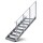 Treppenbausatz Typ1 modular, höhenverstellbar bis 2m Höhe, Stahltreppe mit einseitigem Geländer 1200x270 mm 30x30 mm Glatt + Auflage