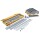 Treppenbausatz Typ1 modular, höhenverstellbar bis 2m Höhe, Stahltreppe mit einseitigem Geländer 1200x270 mm 30x30 mm Glatt + Auflage
