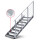 Treppenbausatz Typ1 modular, höhenverstellbar bis 2m Höhe, Stahltreppe mit einseitigem Geländer 800x270 mm 30x10 mm