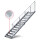Treppenbausatz Typ2 modular, höhenverstellbar bis 3,50m Höhe, Stahltreppe mit einseitigem Geländer  800x270 mm 30x10 mm