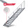 Treppenbausatz Typ2 modular, höhenverstellbar bis 3,50m Höhe, Stahltreppe mit einseitigem Geländer  800x270 mm 30x30 mm Glatt + Auflage