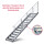Treppenbausatz Typ2 modular, höhenverstellbar bis 3,50m Höhe, Stahltreppe mit einseitigem Geländer  800x270 mm 30x30 mm Glatt + Auflage