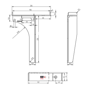 K60 Winkelkonsole Solid 1.0 | Stahl verzinkt |  für Rostbreite 190 mm | passend für Fassadenhinterlüftung Fertighaus/Holzständerbauweise