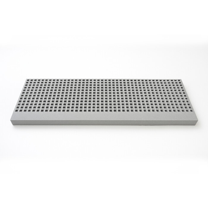 GFK-Stufe | 1000 x 275 mm | 19 x 19 mm | RAL 7035 | Gitterroststufe aus glasfaserverstärktem Kunststoff