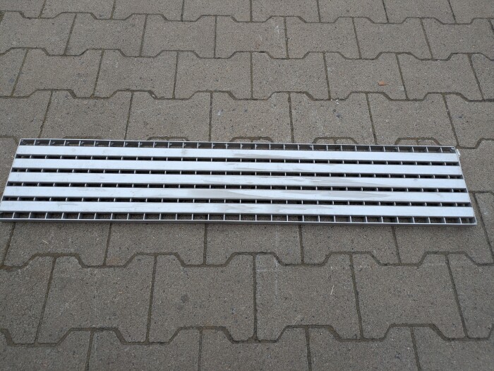 Barfußrost | 193x1000 mm | 20x2 mm | Edelstahl V2A gebeizt