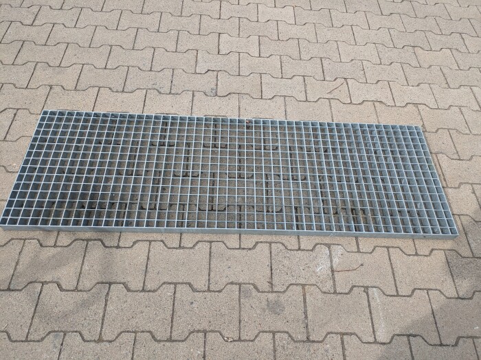 Gitterrost | 970x395 mm | 25x2 mm | 30x30 mm | Stahl feuerverzinkt