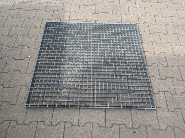 Gitterrost | 1000x935 mm | 30x2 mm | 30x30 mm | R12 | Stahl feuerverzinkt