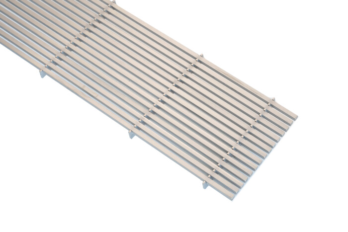 Vierkantstabrost | 490x790 mm | 20 mm hoch | Edelstahl e.poliert