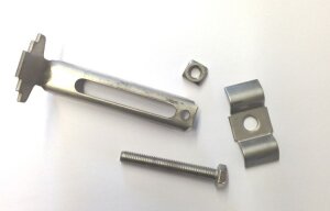 Outlet Gitterrost-Befestigung | 30x30 mm | Stahl verzinkt